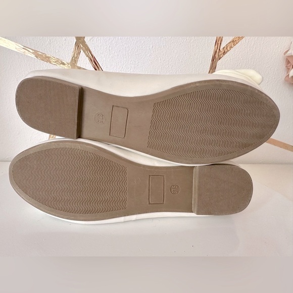 Fever Sole White Ballet Women's Flats (SH92) - Picture 14 of 17